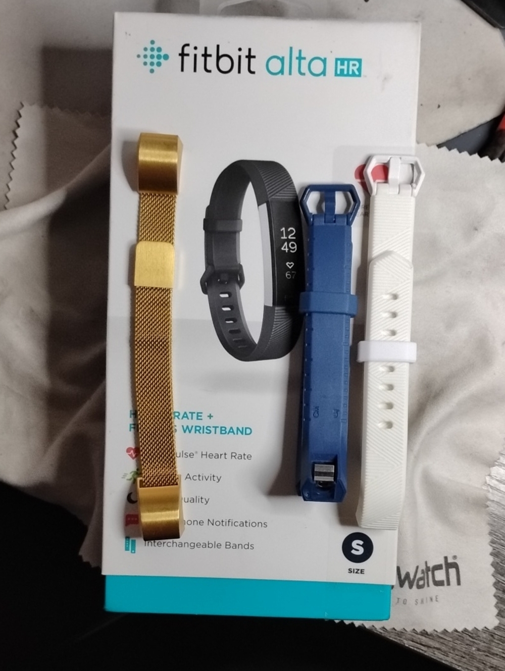 fitbit Alta HR Replacement Wristbands in Gold, Blue, White